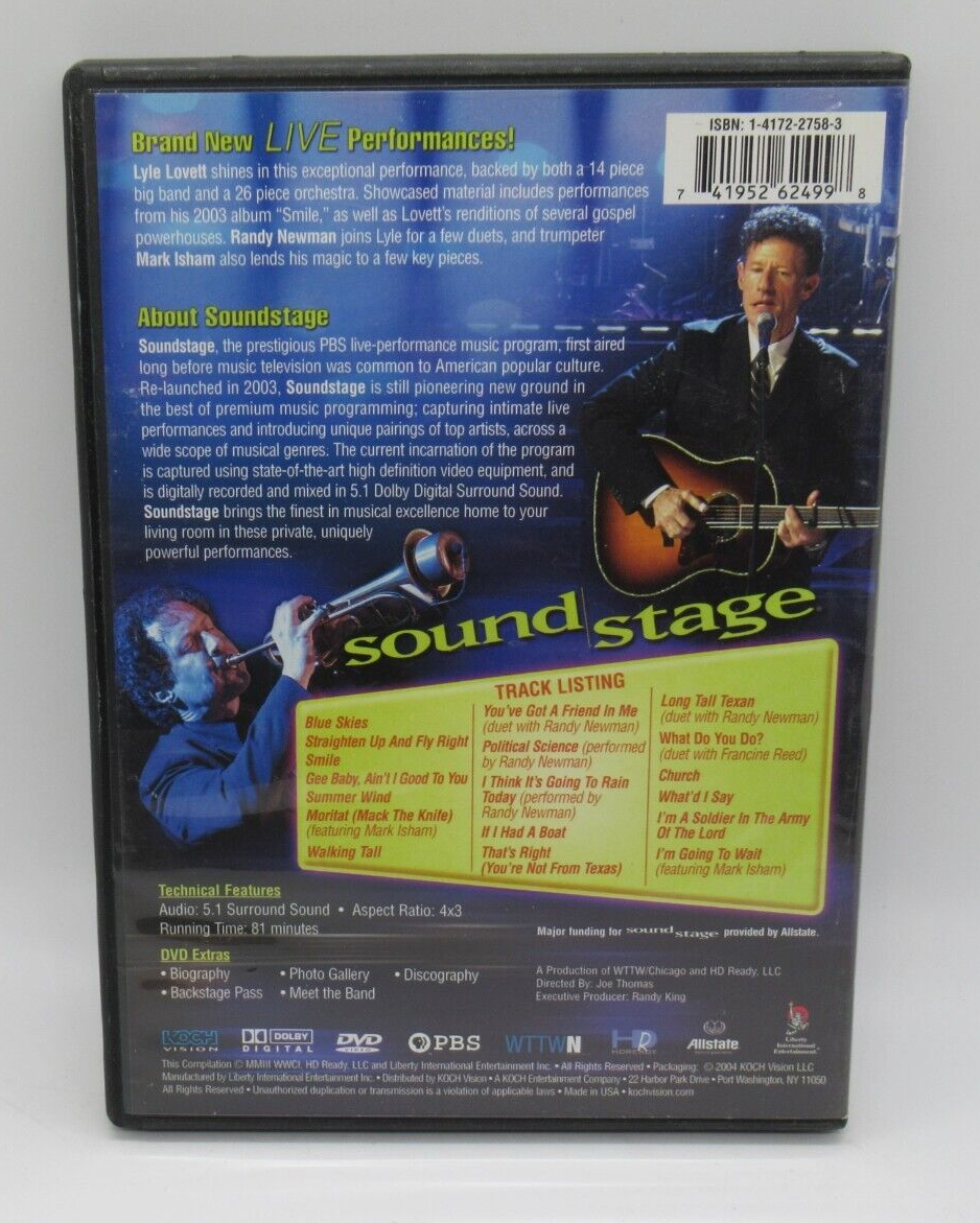 SOUNDSTAGE LYLE LOVETT LIVE IN CONCERT DVD, RANDY NEWMAN, MARK ISHAM