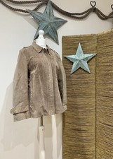 Wallace Sacks Vintage Soft Brown Suede Leather Short Blazer Jacket Coat Size 18