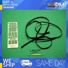 USCP 24A015 1/24 Racing Seatbelts PE set Black Upgrade accessories kit