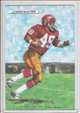 1989 Bobby Mitchell Goal Line Art Postcard Unsigned - Series 1 One