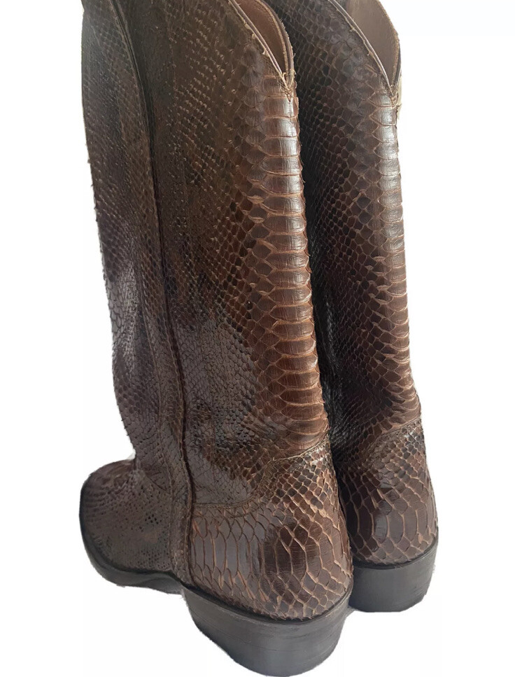 CABOOTS🔥 Handmade Genuine Python Snake Cowboy Bo… - image 5