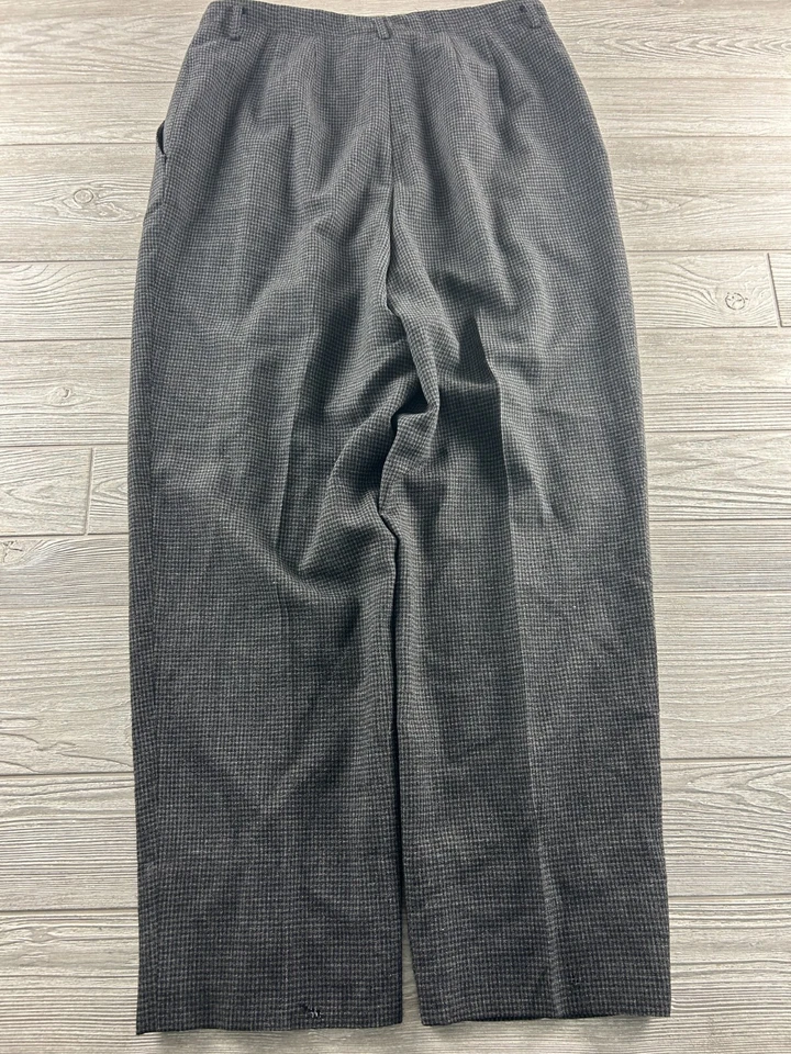 Pantalón Eddie Bauer clase Mujer Talla 16 Plisado Negro Micro Cuadros Foto 3 de 4
