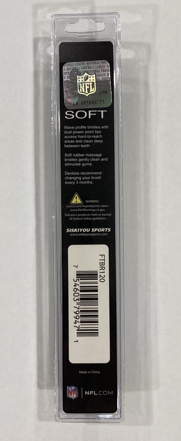 New England Patriots Football Team Logo NFL Adult MVP Toothbrush Packaged