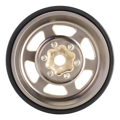 INJORA 1.0 Plus Beadlock Brass Wheel Rim Tire for AX24 TRX4M FCX24,W1103GL-T1011 - Picture 12 of 18