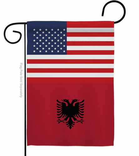 Bandera de jardín de amistad regional de Albania Estados Unidos decoración patio casa banner - Imagen 2 de 19