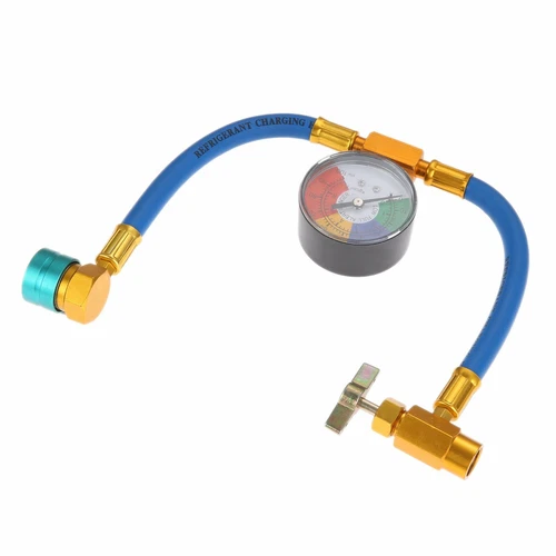 1Pack R1234yf 1/2" ACME LH Tubo di Ricarica Refrigerante Autosigillante con Manometro - Foto 8 di 13