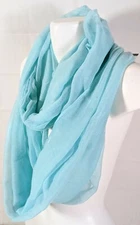 RUE21 Women's Solid Blue Sheer Infinity Scarf NWT