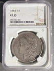 1884 Morgan Silver Dollar NGC VF 25