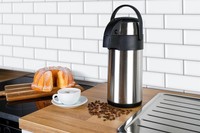 Axentia Airpot Pumpkanne Isolierkanne Kaffeekanne 3 L Edelstahl 116710