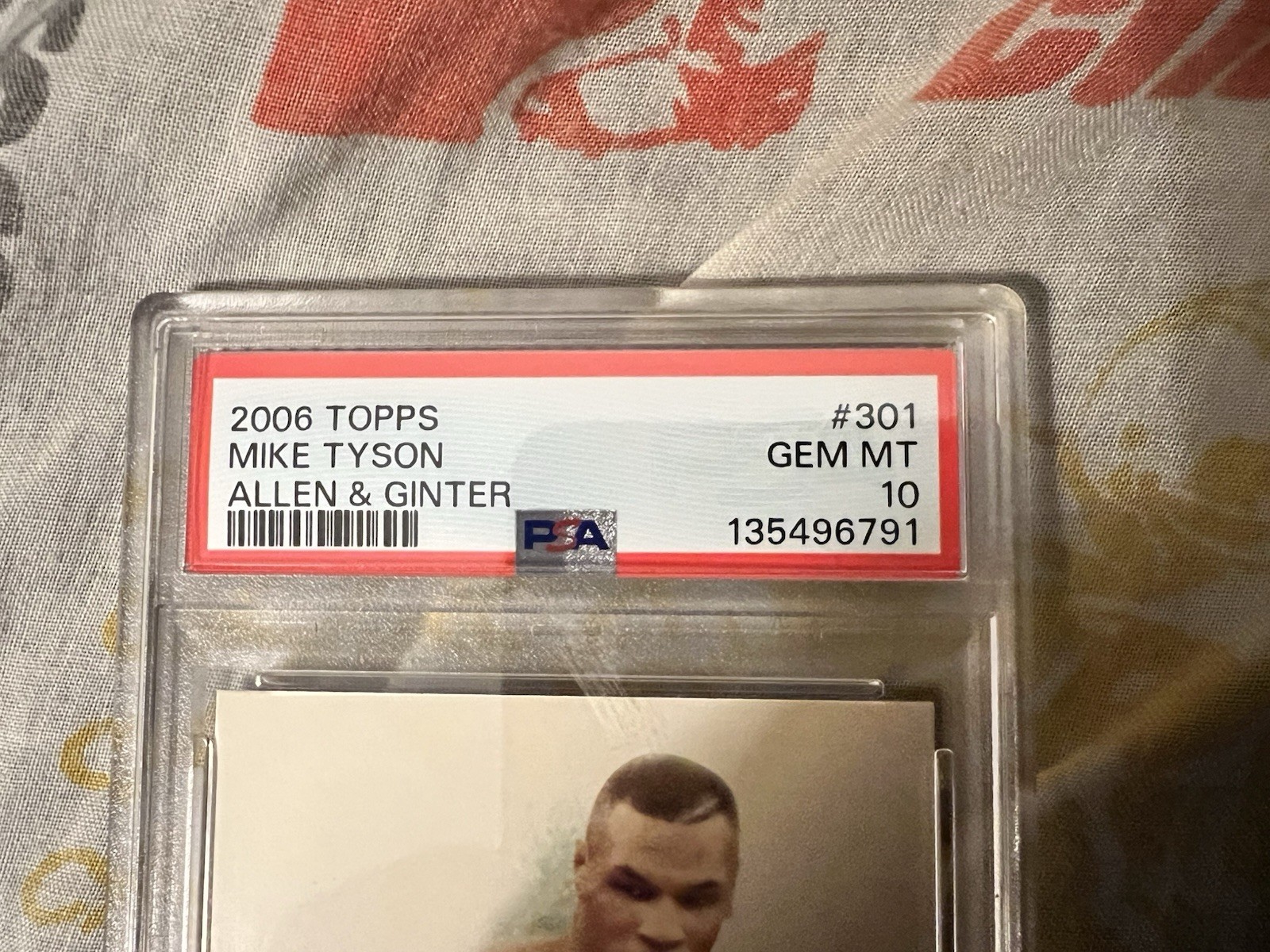 2006 TOPPS ALLEN & GINTER MIKE TYSON PSA 10 #301 BOXING GEM MINT Card view 3