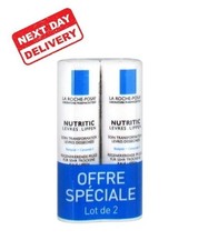 La Roche-Posay Nutritic Lips Lip Balm 2x4.7ml Moisturising Dry Lip Care EXP 2028