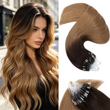 50s/100s Thick 100 Real Human Hair Invisible Micro Loop Bread Hair Extensions