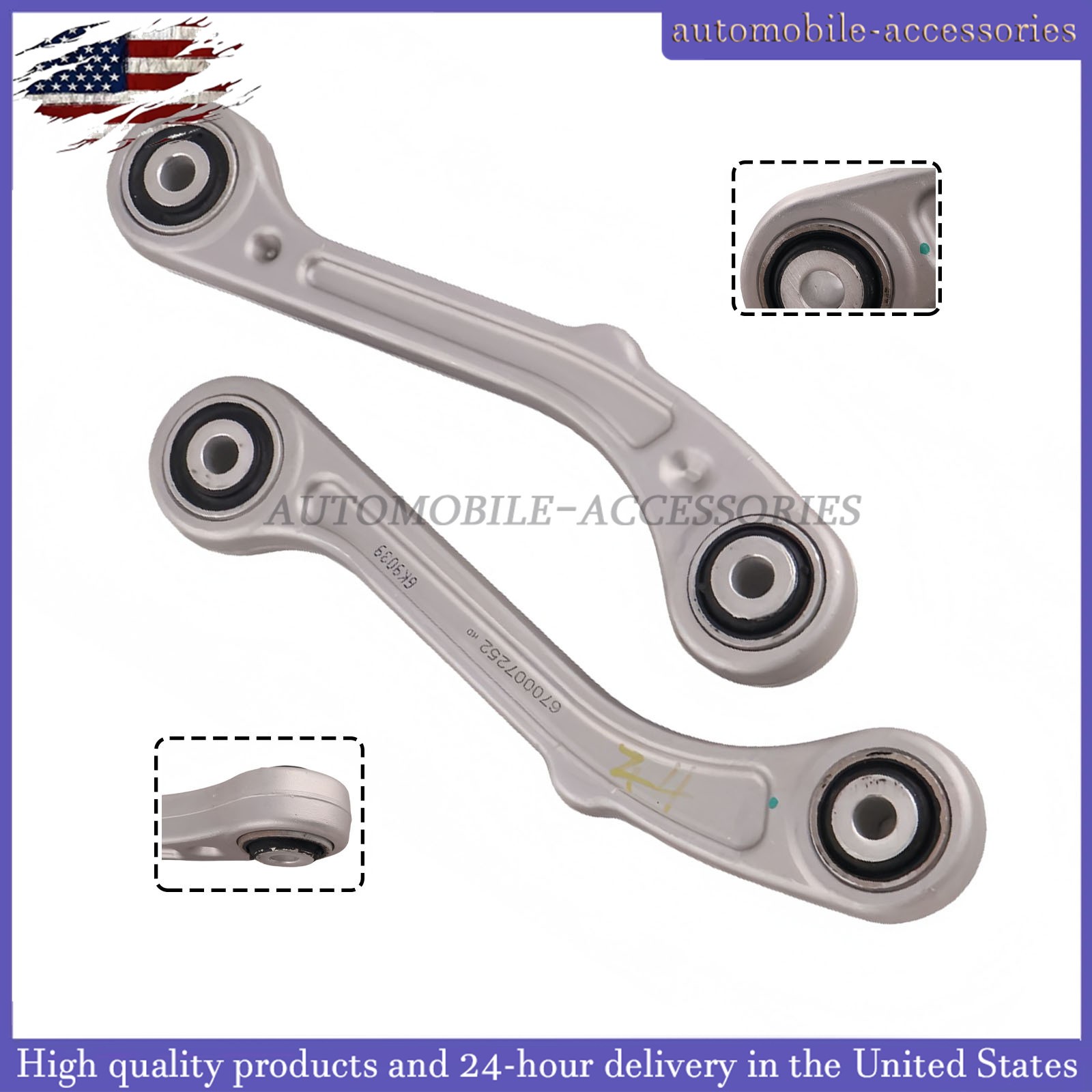 2* Rear Upper/Lower Control Arms for Maserati Ghibli Quattroporte 14+ 670007252