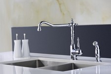 Locke Single-Handle Kitchen Faucet w/ Side Sprayer in Polished Chrome