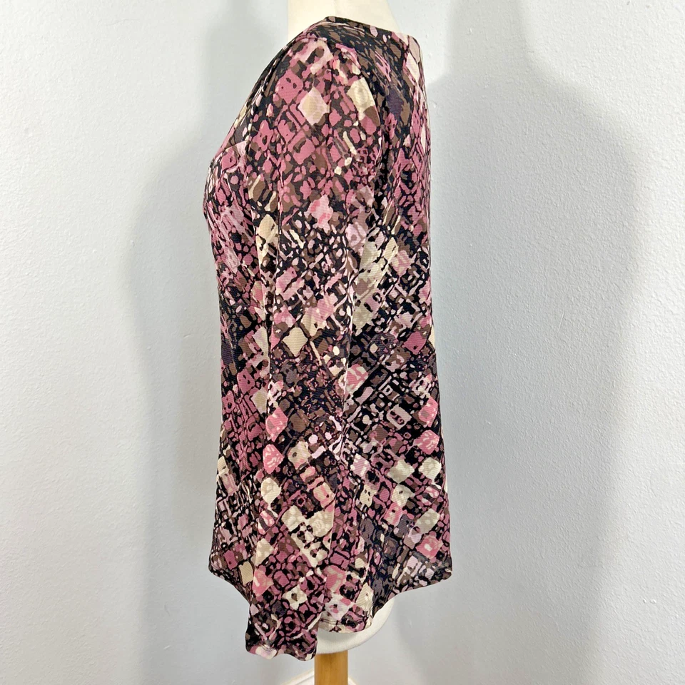 Blusa De Colección Axcess Babydoll Top Mujer M Abstracto Grunge Y2K Indie Sleaze Foto 3 de 4