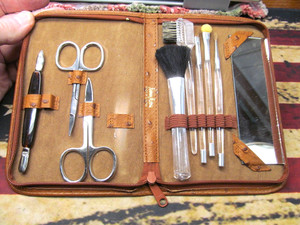 Vintage Neiman Marcus Womens Compact Travel Kit - See Pics - Made in Austria