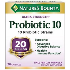 Nature's Bounty Probiotic 10 Strains 70ct Ultra Strength 20 Billion