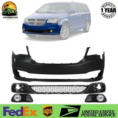 Front Bumper Cover & Grille Assembly For 2011-2020 Dodge Grand Caravan Ram C/V