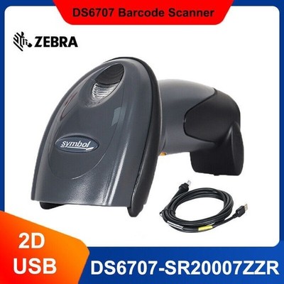 Symbol DS6707-SR20007ZZR Wired 2D USB Handheld Barcode Scanner with Cable Kit