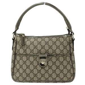 Sac à main femme GUCCI marque GG Plus beige marron kaki or 190258 métallisé