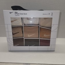 Nike 9 Pack Crew Socks Youth 10c-3y Boys New