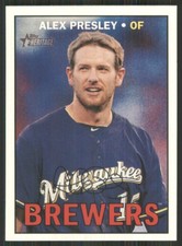 2016 Topps Heritage #525 Alex Presley Milwaukee Brewers 48725