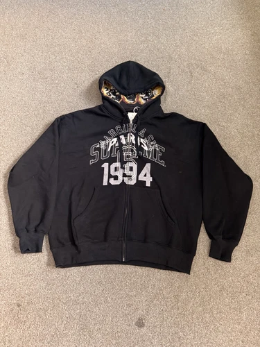 Sweat à capuche zippé noir Supreme/MM6 Maison Margiela Taille Medium Envoi rapide