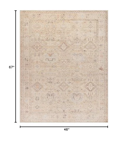 x Becki Owens Marlene Vintage Medallion Area Rug, 3'11" x 5'7", Cream - Image 3 of 4