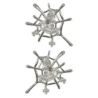 1 Paar Exquisite Spinnennetz-Ohrringe, Elegante Halloween-Ohrstecker FüR Damen