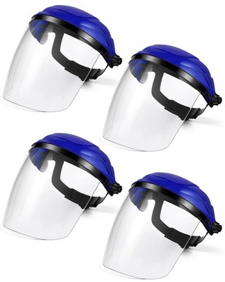 Tellegloww 4-Pack Safety Face Shield - Grinding, Cutting, Impact Resistant
