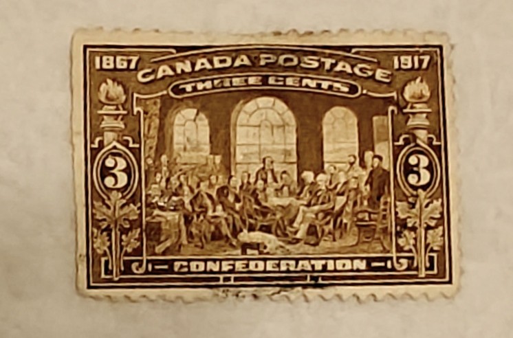 Canada 3 Cents Confederation 1867-1917 Used Brown Stamp George V 1911-1920