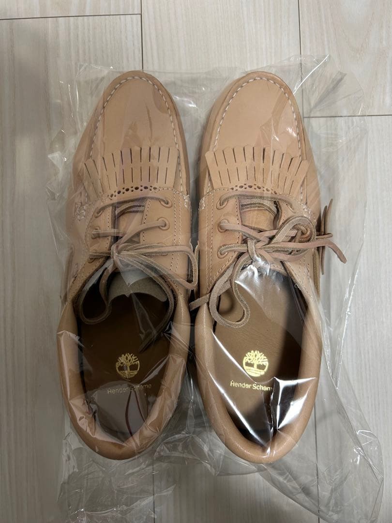 Hender Scheme x Timberland 3-eye Moccasin US8 Leather Beige image 2