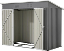 4'X8' Metal Shed Outdoor Storage Shed,Metal Steel Utility Tool Shed Storage Hous