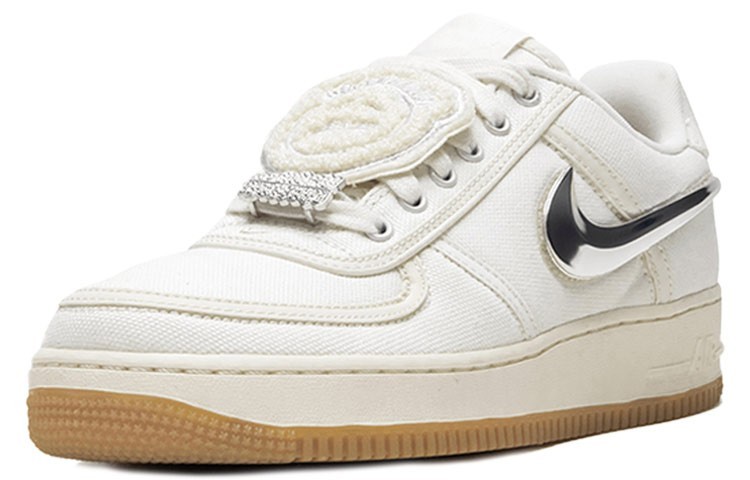 Size 4 - Travis Scott x Nike Air Force 1 Sail for sale online | eBay