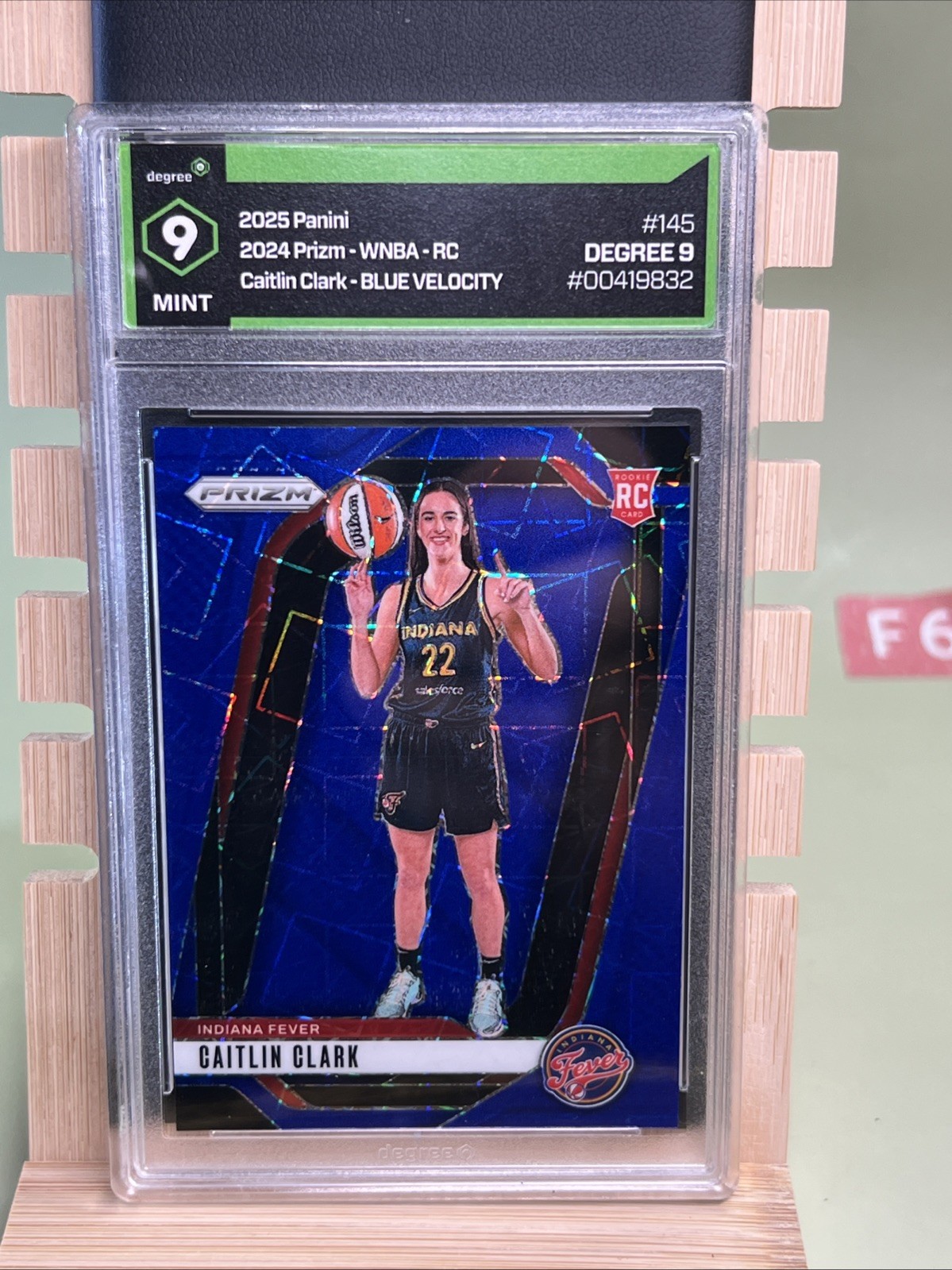 2024 PANINI PRIZM WNBA BLUE VELOCITY #145 CAITLIN CLARK ROOKIE RC Degree 9 Mint