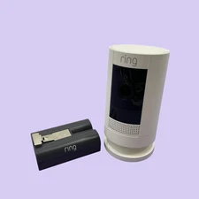 Ring 5UM7E5 Stick Up Cam Battery Security Camera White #MB7791 (AR)