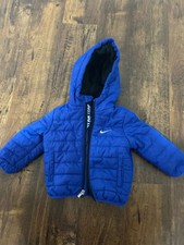Nike Puffer Hood Full Zip Jacket Game Royal Blue Baby Toddler 12M 66G083-U89