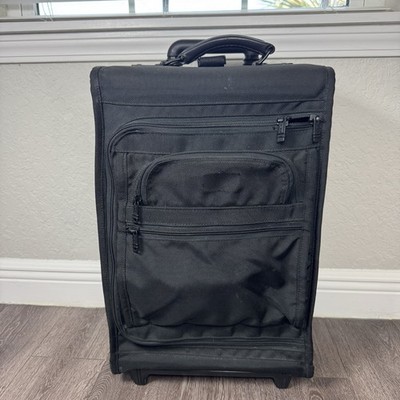 Tumi 21'' Black Nylon Upright Carry-On Rolling Luggage USA Made Vintage