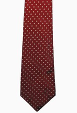 Polo by Ralph Lauren Necktie 100% Silk Red Repp Geometric Print Hand Made in USA