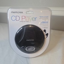NUOVO lettore CD personale Memorex MD6451BLK protezione salto CD/CD-R/-RW + auricolari