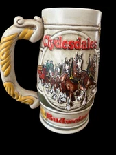 Budweiser Clydesdales Stein - Exclusively Handcrafted By Ceramarte Brazil