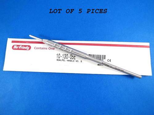 HU FRIEDY LOT OF 5 European Style Round Scalpel Handle No.5 10-130-05E
