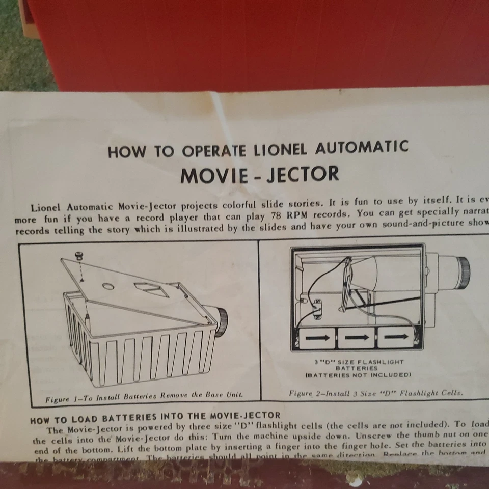  Lionel 46599 Vintage Projector w/24 Original Slides  Mint w original box 1960'S - Image 2 of 4