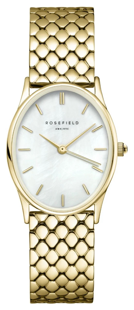 Orologio Da Donna In Oro Con Quadrante Ovale In Madreperla E Cinturino A Rete In Acciaio, Movimento Al Quarzo, 3 ATM, Regalo Di Lusso - 2