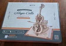 ROKR Magic Cello Mechanical Music Box 3D Wooden Puzzle Model Kit AMK63 Sealed