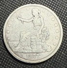 1877 Trade Dollar Silver Dollar - $1 - Nice Detail- Better Date No Chopmarks