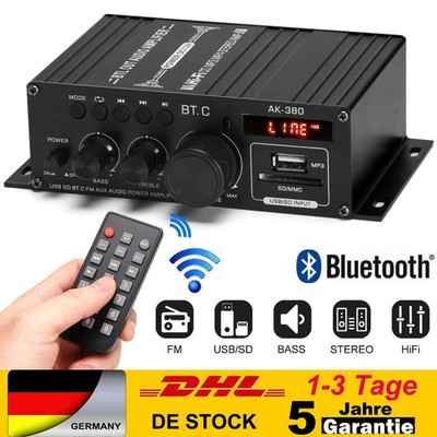 Verstärker Audio Stereo Amplifier 800W Digital Bluetooth FM USB Vollverstärker