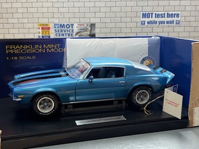 1:18 *BOXED* FRANKLIN MINT 1970 CHEVROLET CAMARO Z/28 SS (blau/schwarz) Modellauto