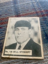 1937-38 NHL HOCKEY CARD WWG BILL STEWART CHICAGO BLACKHAWKS WORLD WIDE GUM AHL