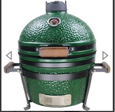 Kamado 16" Ceramic Oven BBQ Grill Smoker with Accessories with pizza & grill ext